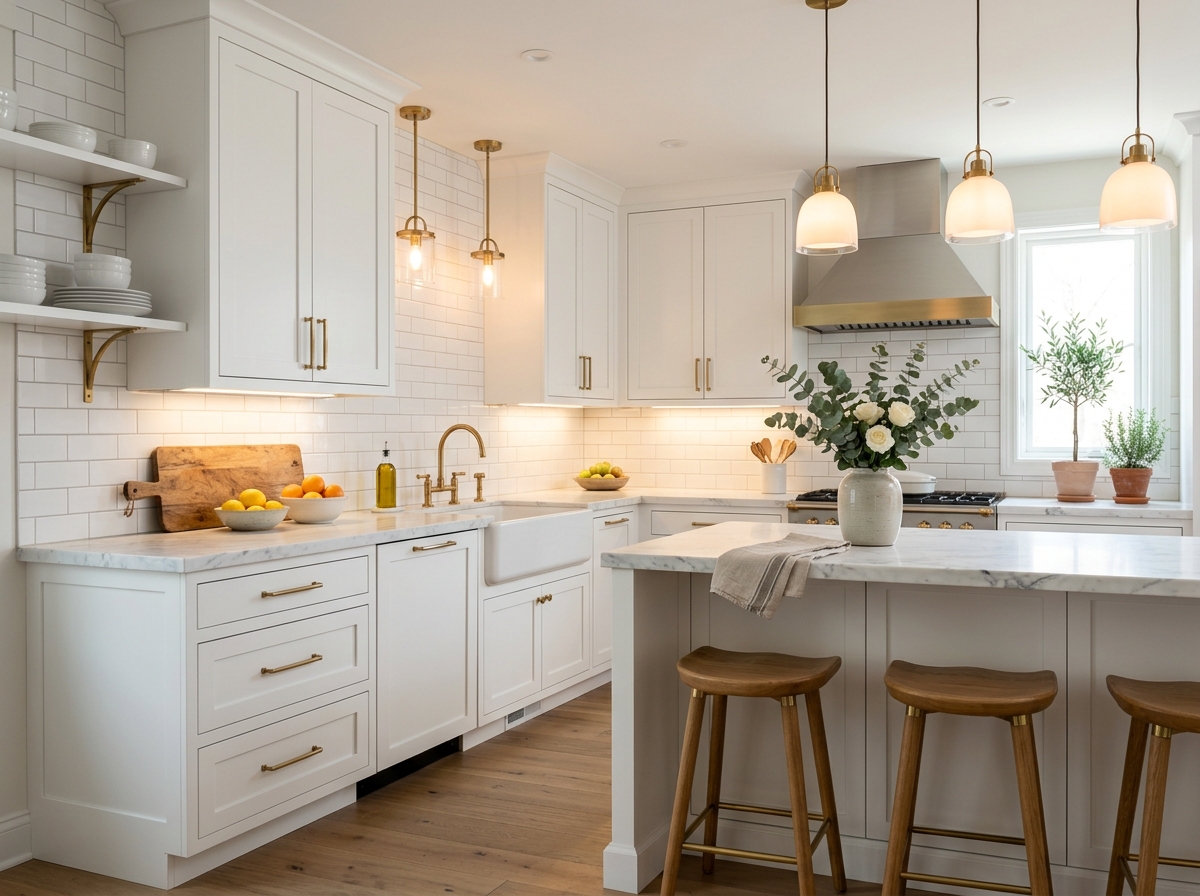 Cabinet Painting in a residential home